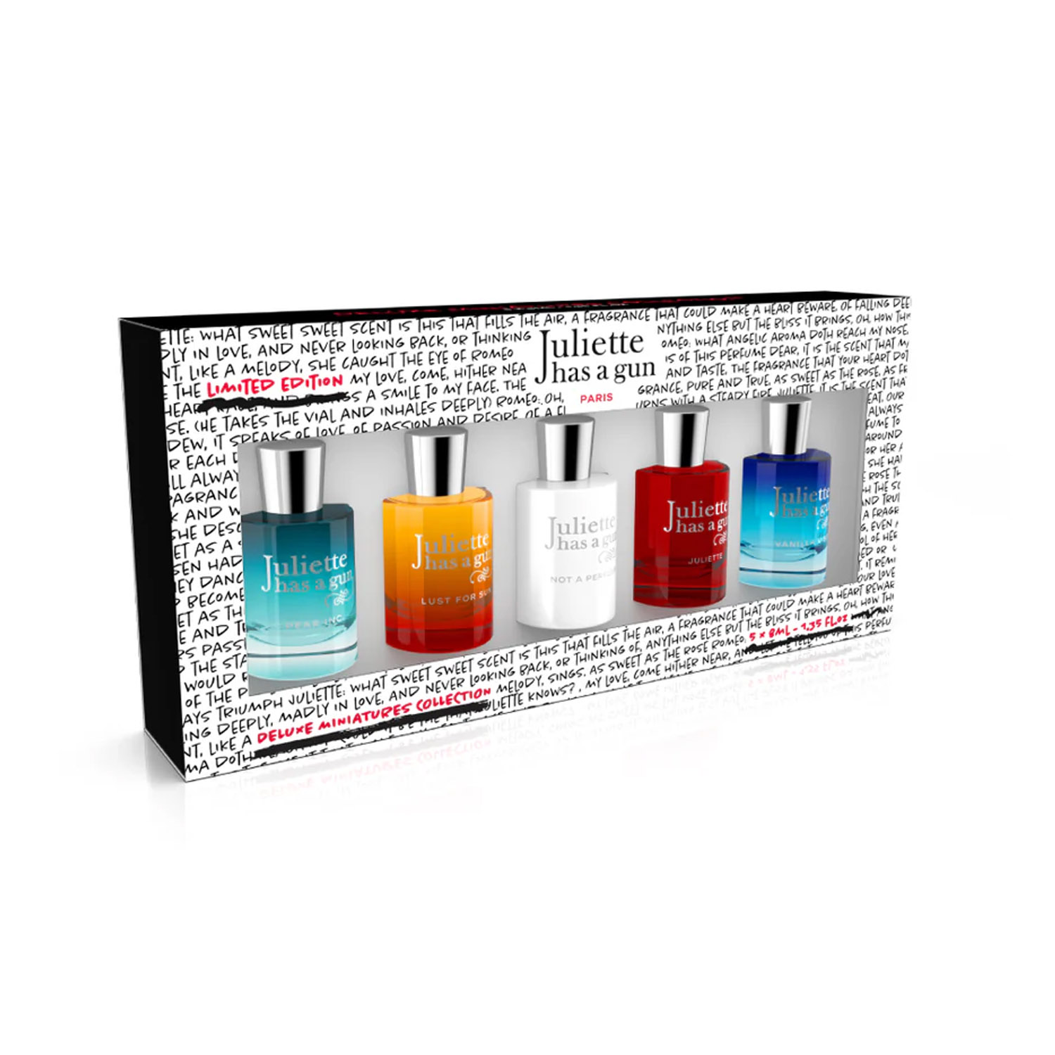 SET DE LUJO DE MINIATURAS JULIETTE, JULIETTE HAS A GUN PERFUMES